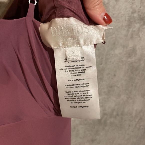 NWT David’s Bridal short spaghetti strap dress Size 2 - Picture 5 of 6